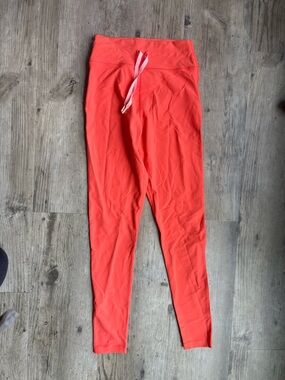 White Fox Boutique Coral Drawstring High-Rise Leggings